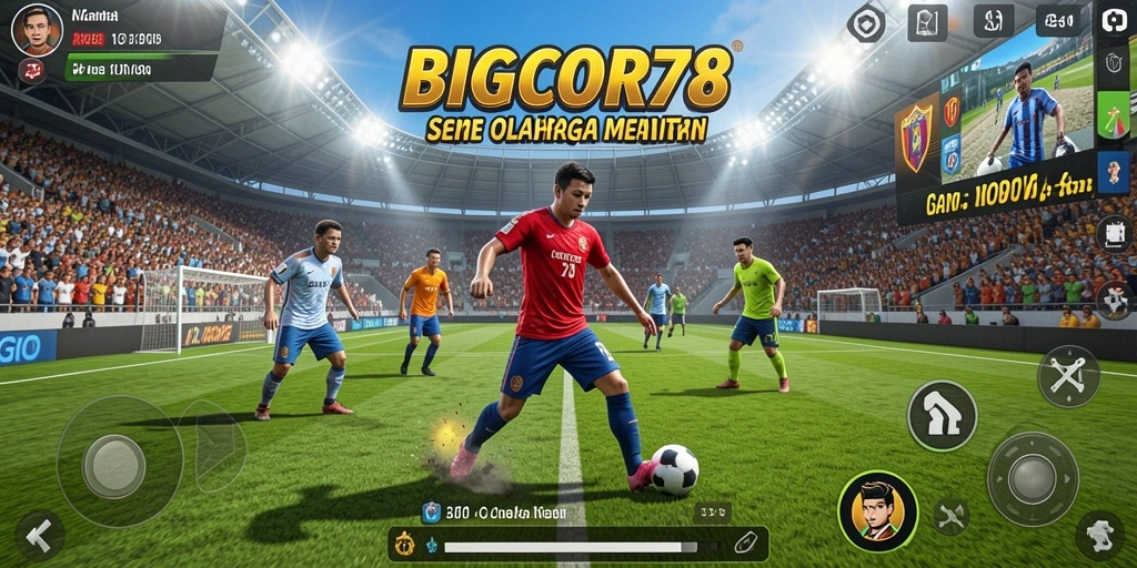 Tampilan gameplay seru dari BIGCOR78 dengan aksi olahraga intens.