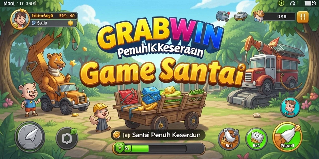 Tampilan gameplay seru dan mengasyikkan dalam GRABWIN