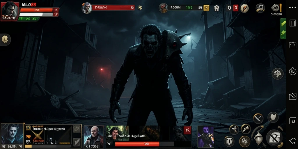 Screenshot gameplay menegangkan di dalam kegelapan MILO88.
