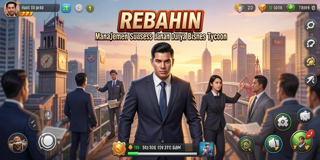 Tampilan menarik gameplay Tycoon dalam REBAHIN.